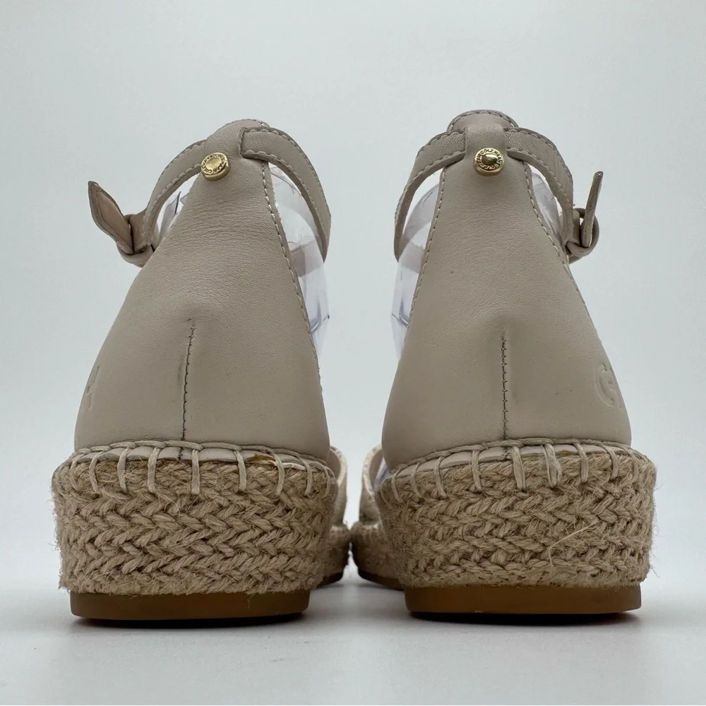Cole Haan Espadrille White Gray Snake Sandal Size 7.5 B